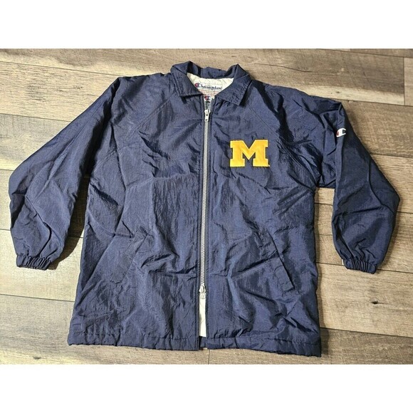 Vintage Michigan Wolverines Champion Coat Size L - Picture 2 of 9
